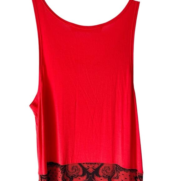 Desigual Red Black Tank Dress Sleeveless Knee Length size medium - Picture 6 of 8